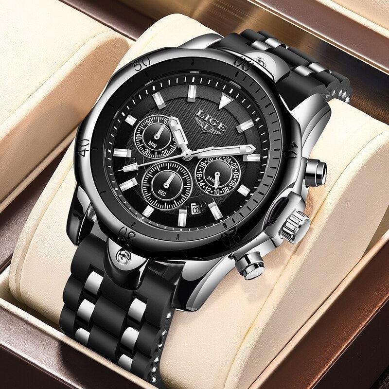 Black Styles Stainless Steel Men’s Watch