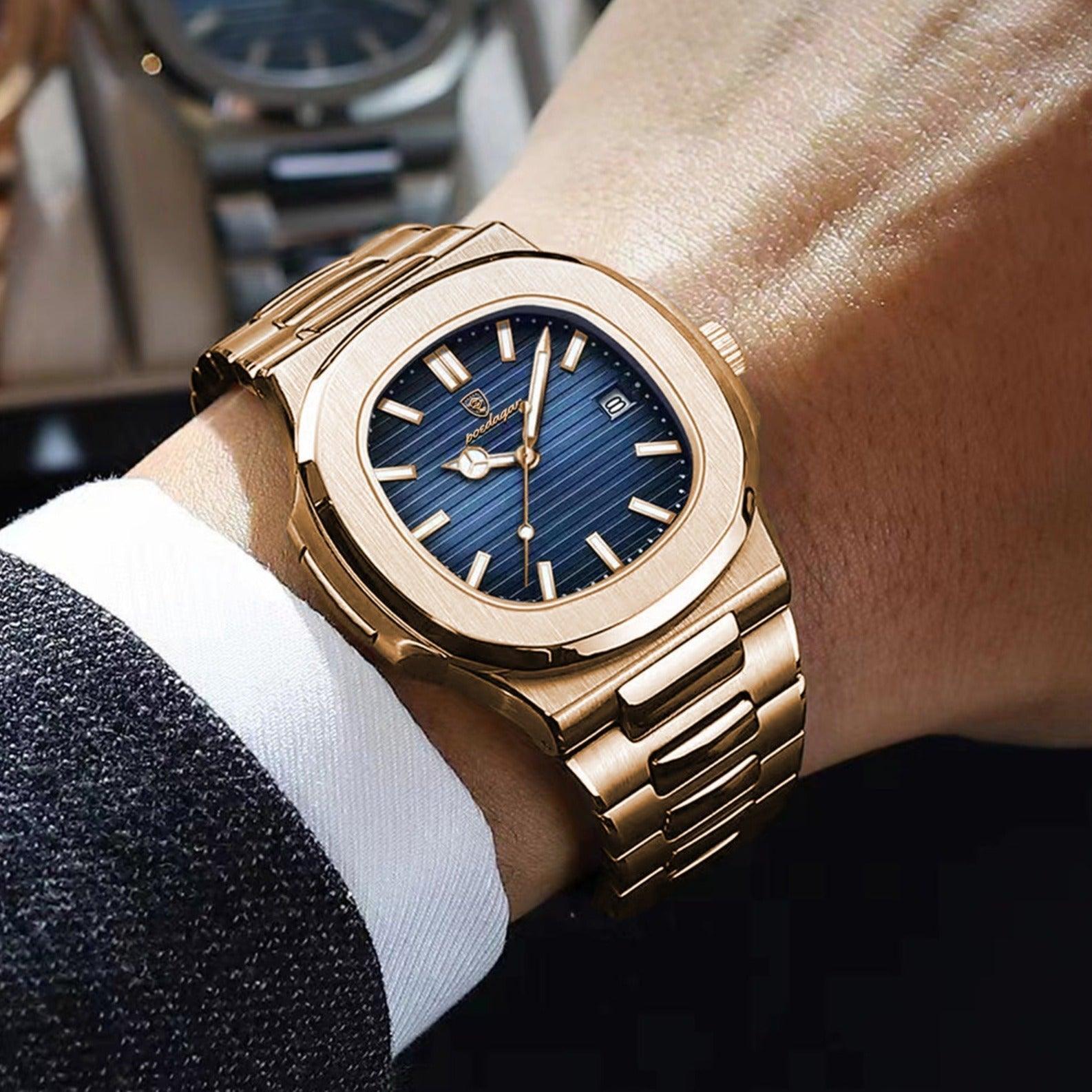 Relógio Masculino Dourado Perfect Classic