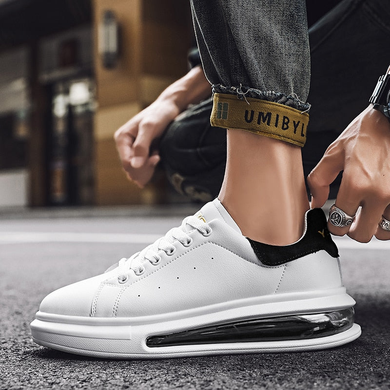 White Prime Leather Sneakers