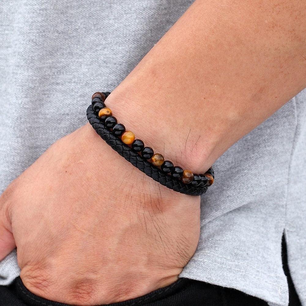 Distinctive Leather Men’s Bracelet
