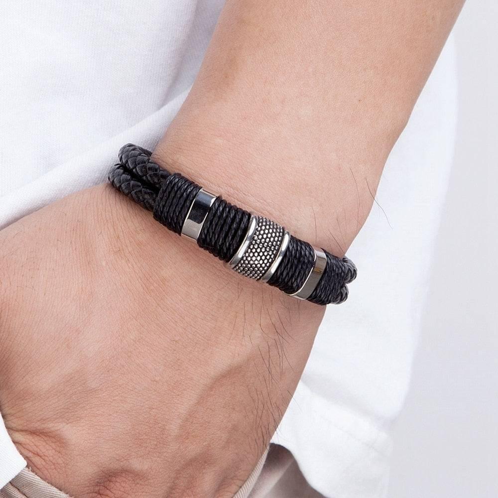 Luxury Leather Men’s Bracelet