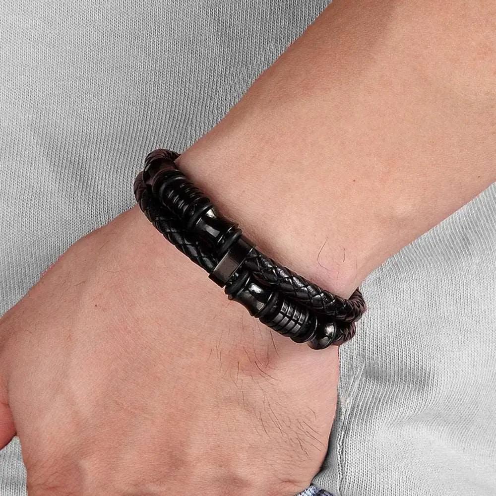 Style Premium Leather Men’s Bracelet