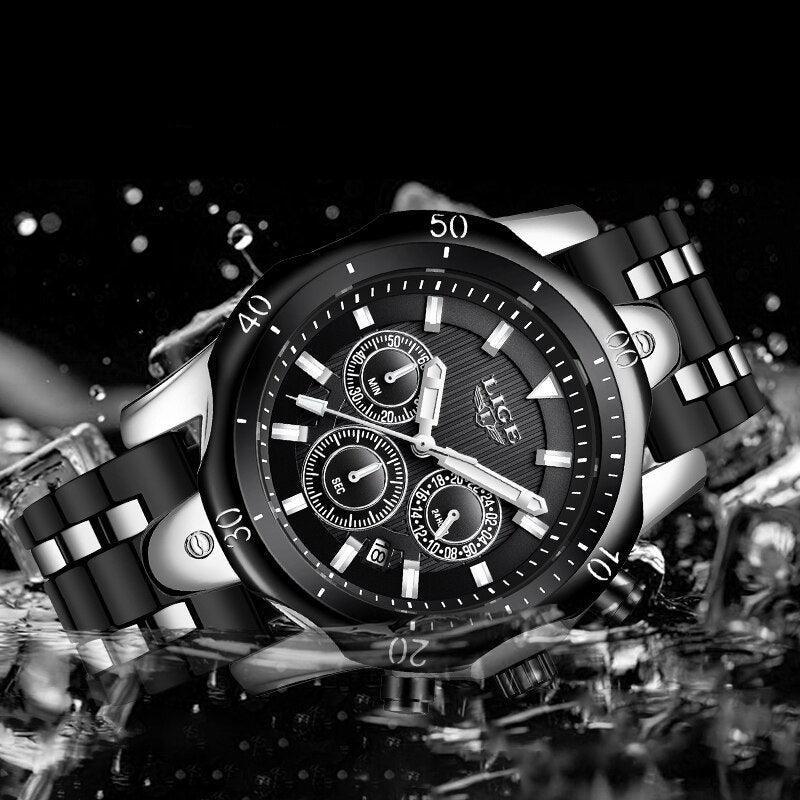 Black Styles Stainless Steel Men’s Watch