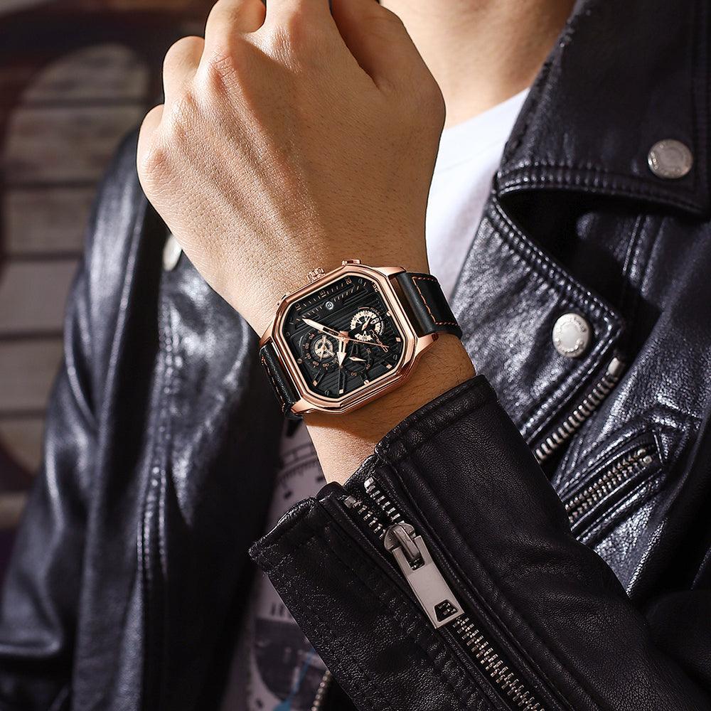 Modern Leather Men’s Watch