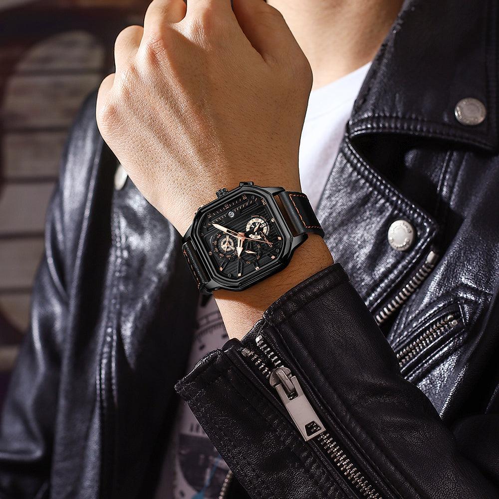 Modern Leather Men’s Watch